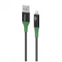 Microconnect MC-SMART USB A-L-2 Lightning kábel 2 m čierny, zelený