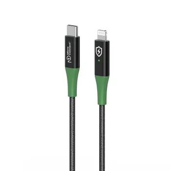 Microconnect MC-SMART USB C-L-1 Lightning kábel 1 m čierny, zelený