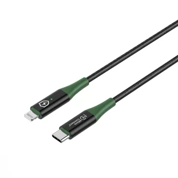 Microconnect MC-SMART USB C-L-2 Lightning kábel 2 m čierny, zelený