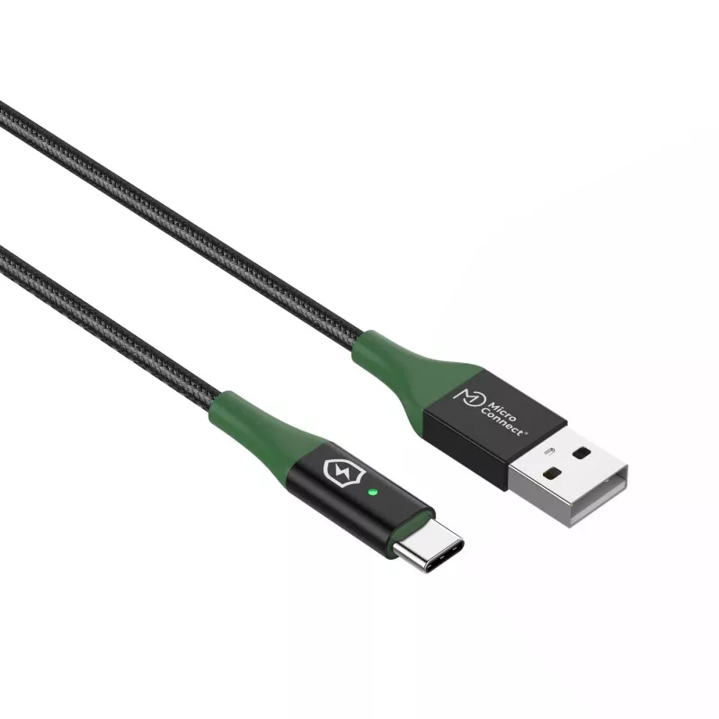 Microconnect MC-SMART USB-A-C-01 USB kábel USB 2.0 1 m USB A USB C čierny, zelený