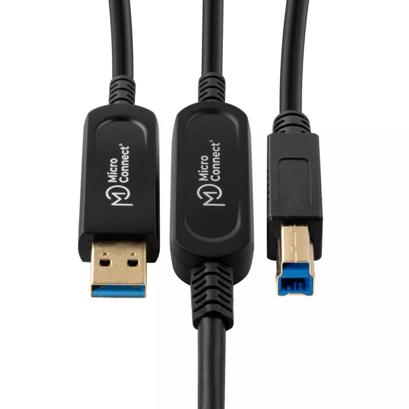 Microconnect MC-USB3.0AB10OP USB kábel USB 3.2 Gen 2 (3.1 Gen 2) 10 m USB A USB B čierny