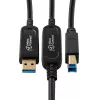 Microconnect MC-USB3.0AB15OP USB kábel USB 3.2 Gen 2 (3.1 Gen 2) 15 m USB A USB B čierny