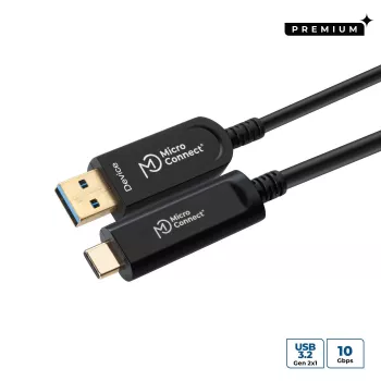 Microconnect MC-USB3.2CA10OP USB kábel USB 3.2 Gen 2 (3.1 Gen 2) 10 m USB-A USB-C čierny