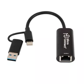 Microconnect MC-USBACNET2.5G káblový adaptér USB C RJ-45 0,2 m čierny