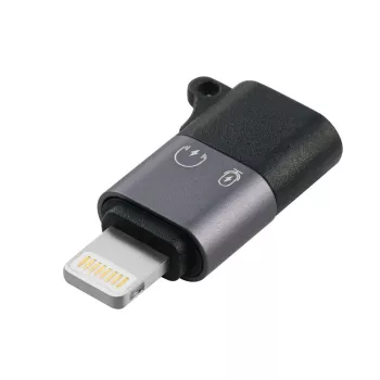 Káblový gender adaptér Microconnect MC-USBCLIGHT USB C na Lightning strieborná