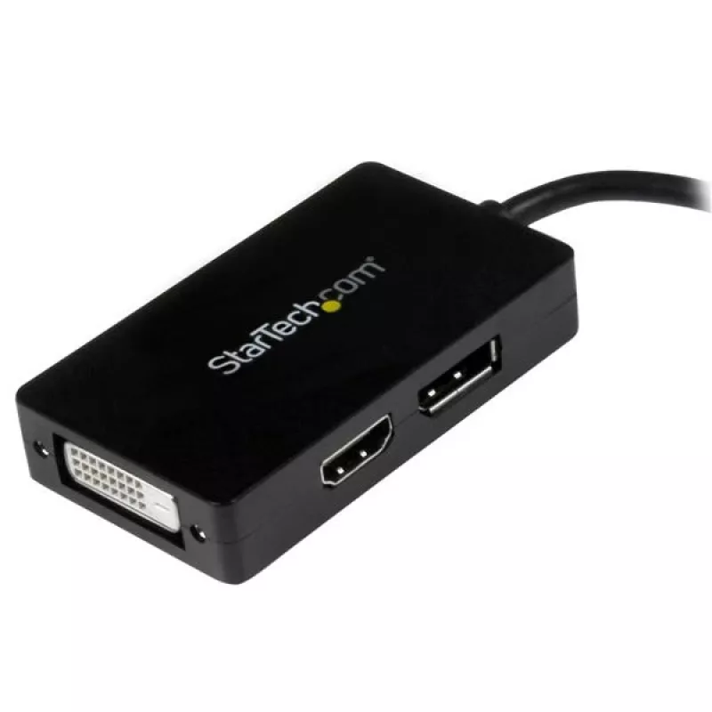 StarTech.com cestovný A/V adaptér: 3-in-1 Mini DisplayPort na DisplayPort, DVI alebo HDMI konvertor