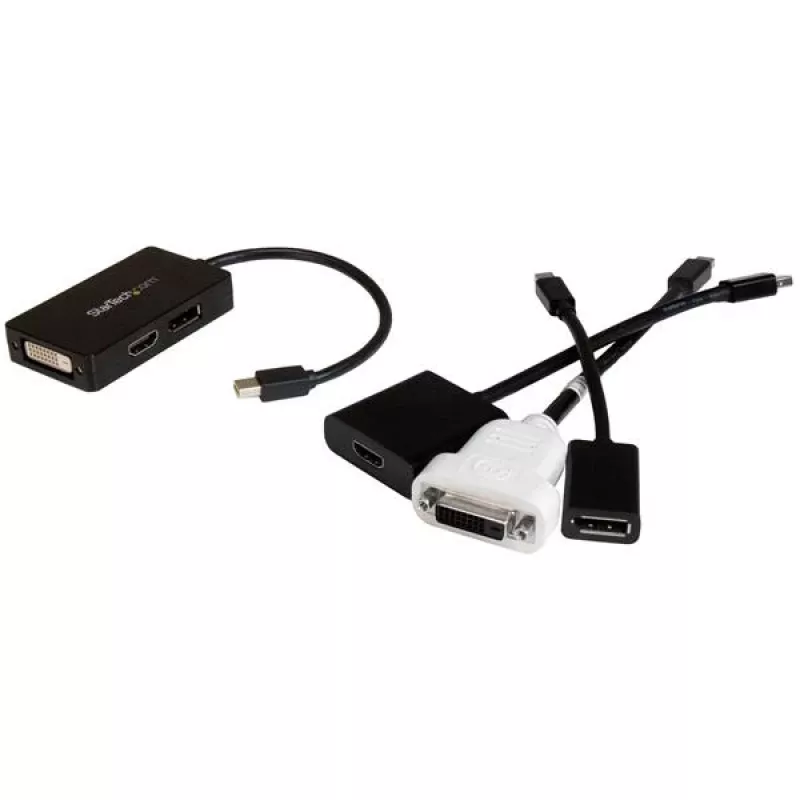 StarTech.com cestovný A/V adaptér: 3-in-1 Mini DisplayPort na DisplayPort, DVI alebo HDMI konvertor