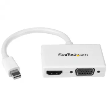 StarTech.com cestovný A/V adaptér: 2-in-1 Mini DisplayPort na HDMI alebo VGA konvertor - biely