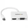 StarTech.com cestovný A/V adaptér: 2-in-1 Mini DisplayPort na HDMI alebo VGA konvertor - biely
