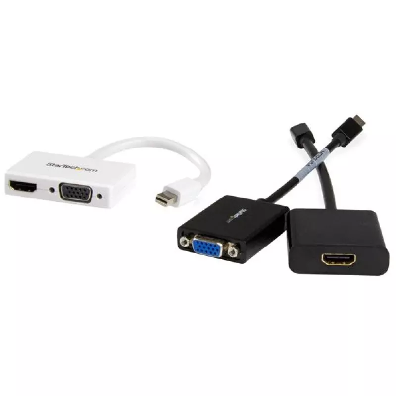 StarTech.com cestovný A/V adaptér: 2-in-1 Mini DisplayPort na HDMI alebo VGA konvertor - biely