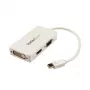 StarTech.com cestovný A/V adaptér: 3-in-1 Mini DisplayPort na VGA DVI alebo HDMI konvertor - biely