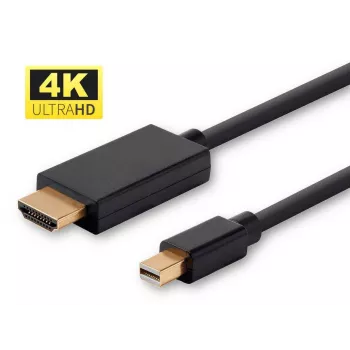 Microconnect MDPHDMI2B-4K videokábel adaptér 2 m Mini DisplayPort HDMI Type-A (štandard) čierny