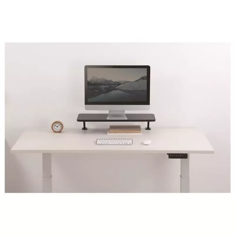 StarTech.com MNRISERCLMP podstavec pod monitor s upínaním na stôl, stolový držiak, extra široký 65 cm (25,6 palca), pre monitory do 32 palcov, čierny