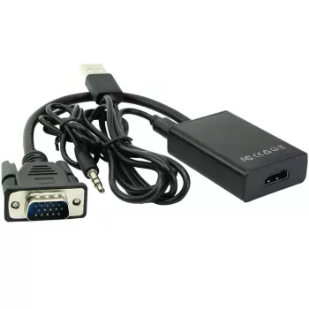 Microconnect MONGGHDMI videokábel adaptér 0,3 m HDMI Type-A (štandard) VGA (D-Sub) čierny