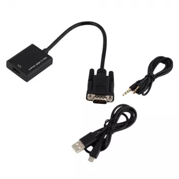 Microconnect MONGGHDMI videokábel adaptér 0,3 m HDMI Type-A (štandard) VGA (D-Sub) čierny