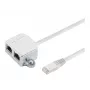 Microconnect MPK418 rozdeľovač kábla RJ45 (Y adaptér), RJ45 na 2x RJ45, čierny