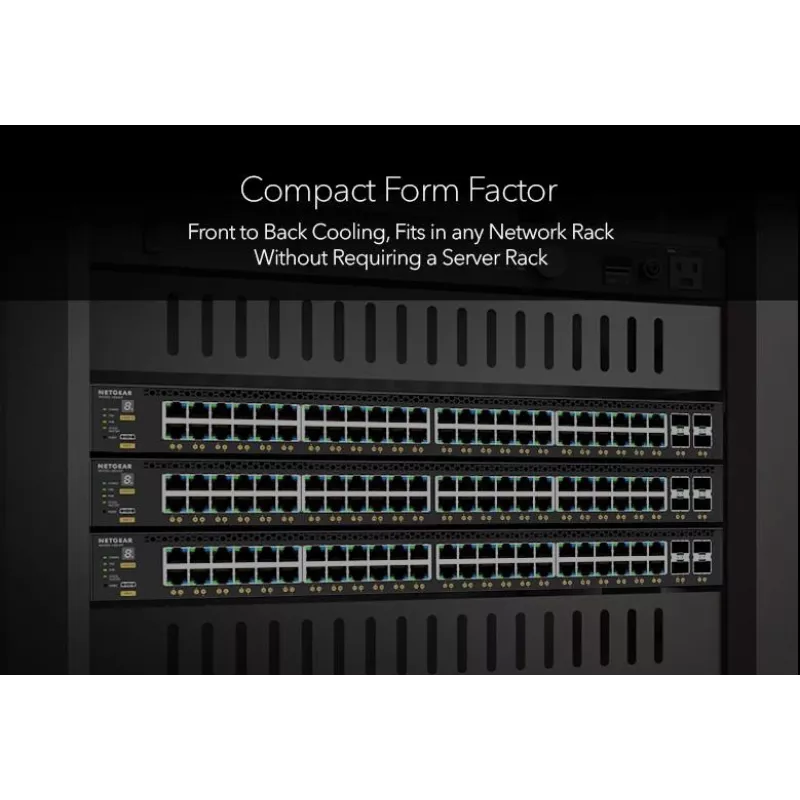 NETGEAR M4350-44M4X4V Managed L3 2.5G Ethernet (100/1000/2500) Power over Ethernet (PoE) 1U čierna