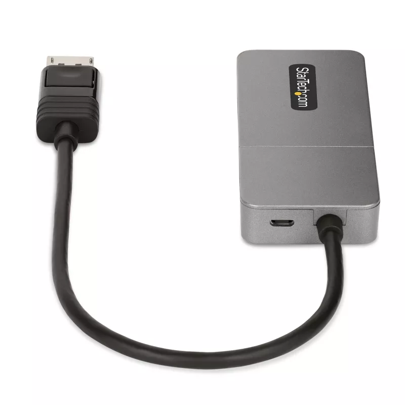 StarTech.com 3-port MST hub - DisplayPort na 3x HDMI, trojitý 4K 60Hz monitory, DP 1.4 multi-monitor video adaptér, 30cm integrovaný kábel, USB napájaný, len Windows