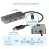 StarTech.com 3-port MST hub - DisplayPort na 3x HDMI, trojitý 4K 60Hz monitory, DP 1.4 multi-monitor video adaptér, 30cm integrovaný kábel, USB napájaný, len Windows