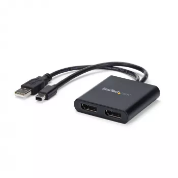 StarTech.com 2-port multi monitor adaptér - Mini DisplayPort na 2x DisplayPort MST hub - Dual 4K 30Hz - video splitter pre rozšírený desktop režim len na Windows PC - mDP 1.2 na 2x DP