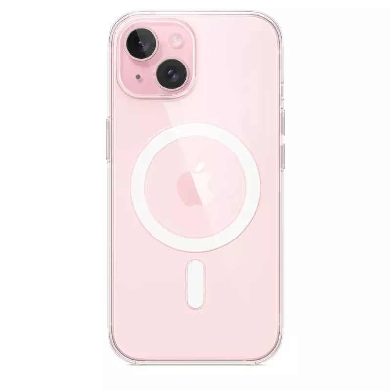 Ochranné puzdro pre iPhone 15 od Apple, MagSafe, transparentné, PC, pre 6,1 palca