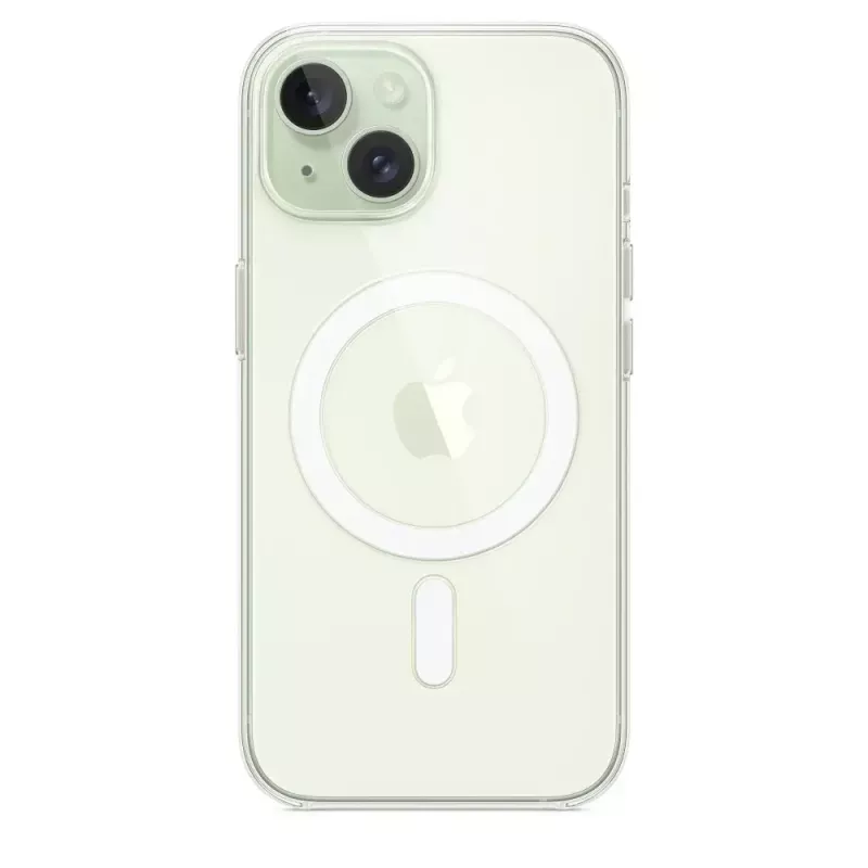 Ochranné puzdro pre iPhone 15 od Apple, MagSafe, transparentné, PC, pre 6,1 palca