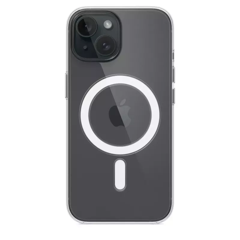 Ochranné puzdro pre iPhone 15 od Apple, MagSafe, transparentné, PC, pre 6,1 palca