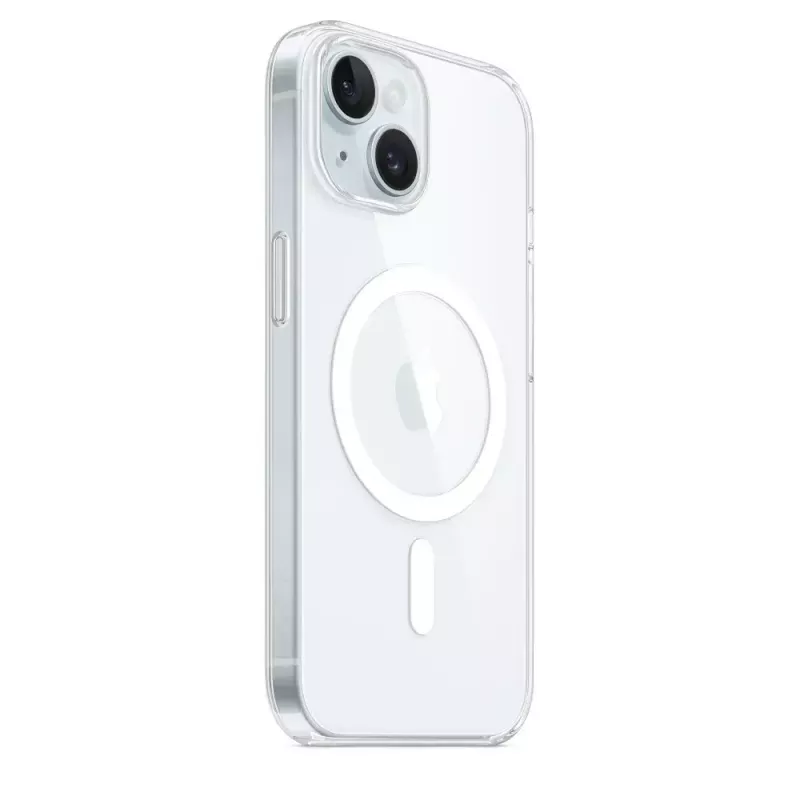 Ochranné puzdro pre iPhone 15 od Apple, MagSafe, transparentné, PC, pre 6,1 palca