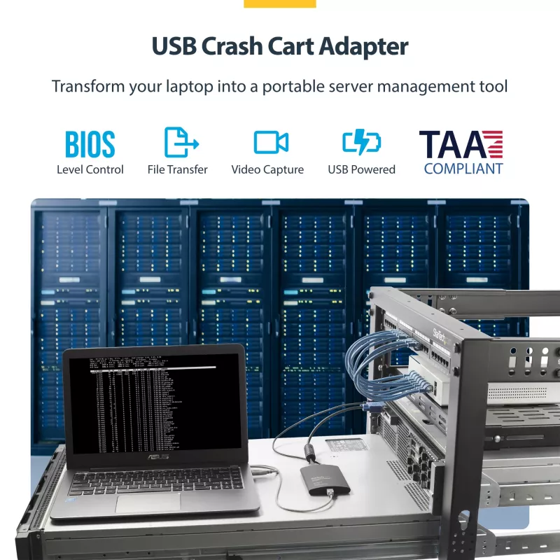 StarTech.com USB Crash Cart adaptér s prenosom súborov a nahrávaním videa