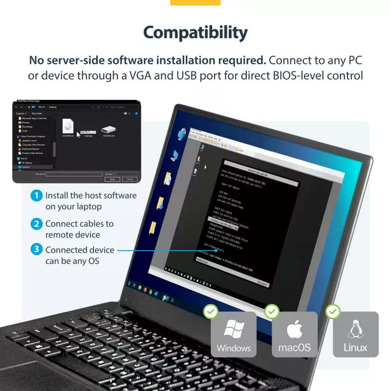 StarTech.com USB Crash Cart adaptér s prenosom súborov a nahrávaním videa