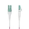 StarTech.com 5m LC na LC (UPC) OM4 multimódové optické vlákno, Erika Violet, 50/125µm, 40G/100G, LOMMF/VCSEL, Uniboot optický patch kábel, OFNR Riser