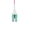 StarTech.com 5m LC na LC (UPC) OM4 multimódové optické vlákno, Erika Violet, 50/125µm, 40G/100G, LOMMF/VCSEL, Uniboot optický patch kábel, OFNR Riser
