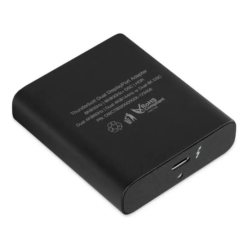 OWC Thunderbolt Dual DisplayPort adaptér USB grafický adaptér 7680 x 4320 pixelov čierny