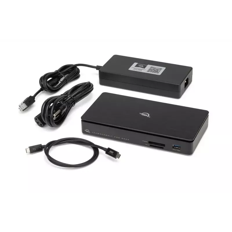OWC Thunderbolt Pro Dock káblový Thunderbolt 3 čierny 85W napájanie 40 Gbit/s