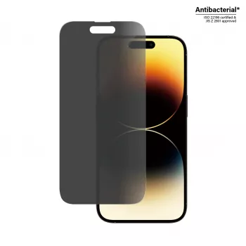 Ochrana displeja proti odpočúvaniu PanzerGlass Apple iPhone 14 Pro odolná proti poškriabaniu a nárazom