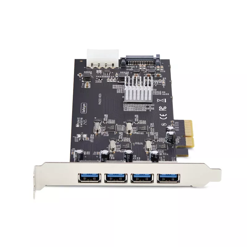 StarTech.com 4-portová USB PCIe karta, USB 3.2 5 Gbit/s, PCI Express rozširujúca karta so 4 nezávislými USB radičmi, 4 USB-A porty, Windows/macOS/Linux