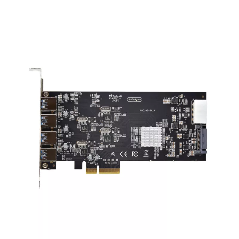 StarTech.com 4-portová USB PCIe karta, USB 3.2 5 Gbit/s, PCI Express rozširujúca karta so 4 nezávislými USB radičmi, 4 USB-A porty, Windows/macOS/Linux