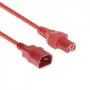 Microconnect PE1415R18 Napájací kábel červený 1,8 m konektor samica C14 konektor samica C15