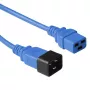 Microconnect PE2019B18 Napájací kábel modrý 1,8 m konektor samica C20 konektor samica C19