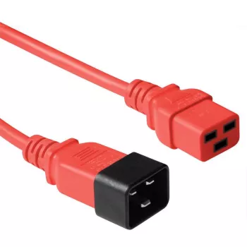 Microconnect PE2019R09 Napájací kábel červený 0,9 m konektor samica C20 konektor samica C19