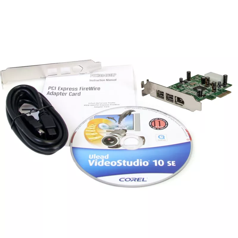 StarTech.com 3 porty 2b 1a Low Profile 1394 PCI Express FireWire karta adaptér