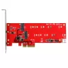 StarTech.com 2x M.2 SATA SSD radič karta – PCIe, PCIe, M.2, Full-Height / Low-Profile, PCI 2.0, červená, CE, FCC, TAA