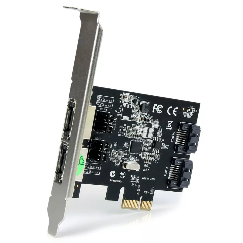 StarTech.com 2-portová PCI Express SATA 6 Gbit/s eSATA radič karta – Dual-Port PCIe SATA III karta – 2 Int/2 Ext