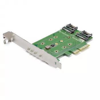 StarTech.com 3-portová M.2 SSD (NGFF) adaptérová karta – 1 x PCIe (NVMe) M.2, 2 x SATA III M.2 – PCIe 3.0