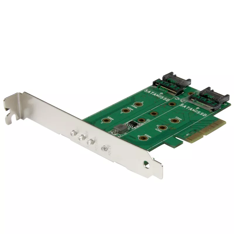 StarTech.com 3-portová M.2 SSD (NGFF) adaptérová karta – 1 x PCIe (NVMe) M.2, 2 x SATA III M.2 – PCIe 3.0