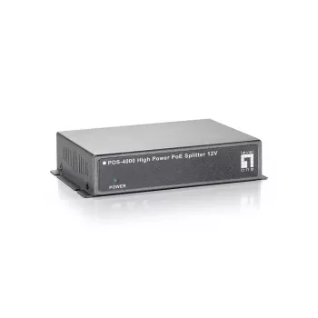 LevelOne Fast Ethernet High-Power PoE rozbočovač, 12V DC výstup