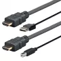 Vivolink PRO HDMI W/USB 2.0 A/B (AMP) kábel 3 m 4K čierna