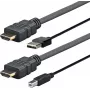 Vivolink PROHDMIUSBAB5AMP videokáblový adaptér 5 m HDMI + USB Type-A HDMI + USB Type-B čierny