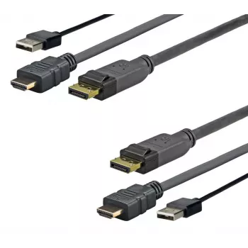 Vivolink PROHDMIUSBDP5 videokáblový adaptér 5 m DisplayPort HDMI + USB čierny