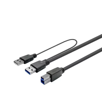 Vivolink PROUSB3AB5C-DUAL USB kábel 5 m USB A USB B čierny